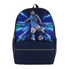 Messi Lifestyle Backpack, Bookbag with Pockets  Adjustable Straps Blue