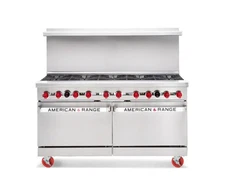 American Range 72" Gas 12 Burner Range w/ Standard & Convection Ovens