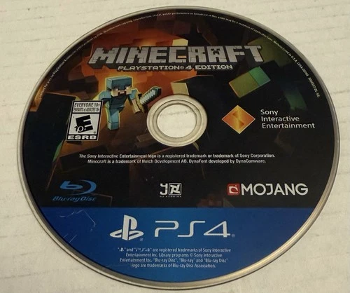 Minecraft (PlayStation 4, 2014) Disc Only -Tested