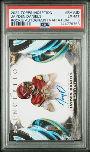 2024 TOPPS INCEPTION RC AUTO VARIATIONS #RAVJD JAYDEN DANIELS ROOKIE RC PSA 6