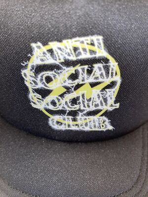 帽子 fragment ANTI SOCIAL SOCIAL CLUB CAP ASSC x Fragment Design Bolt Hat (Black/Yellow) – Urban