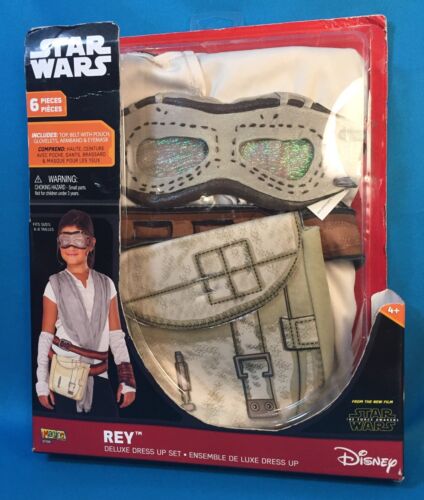 Disney Star Wars The Force Awakens, Rey Deluxe Dress-Up Set Costume Size 6-8 - 第 1/5 張圖片