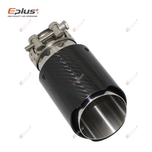 Auto Universal Glänzend Kohlefaser Schalldämpfer Spitze Auspuffanlage Rohr Schalldämpfer Düse - Bild 5 von 36