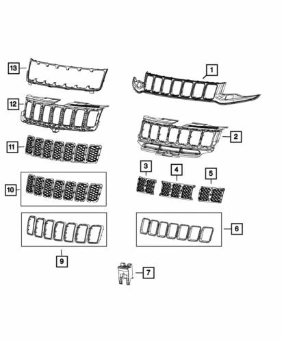 Genuine Mopar Radiator Grille Kit 6NZ03SZ0AA