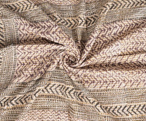 Hand Loomed Cloth Soft Cotton Blanket, Sofa Cover, Boho Ethnic Beach Towel - Picture 6 of 8