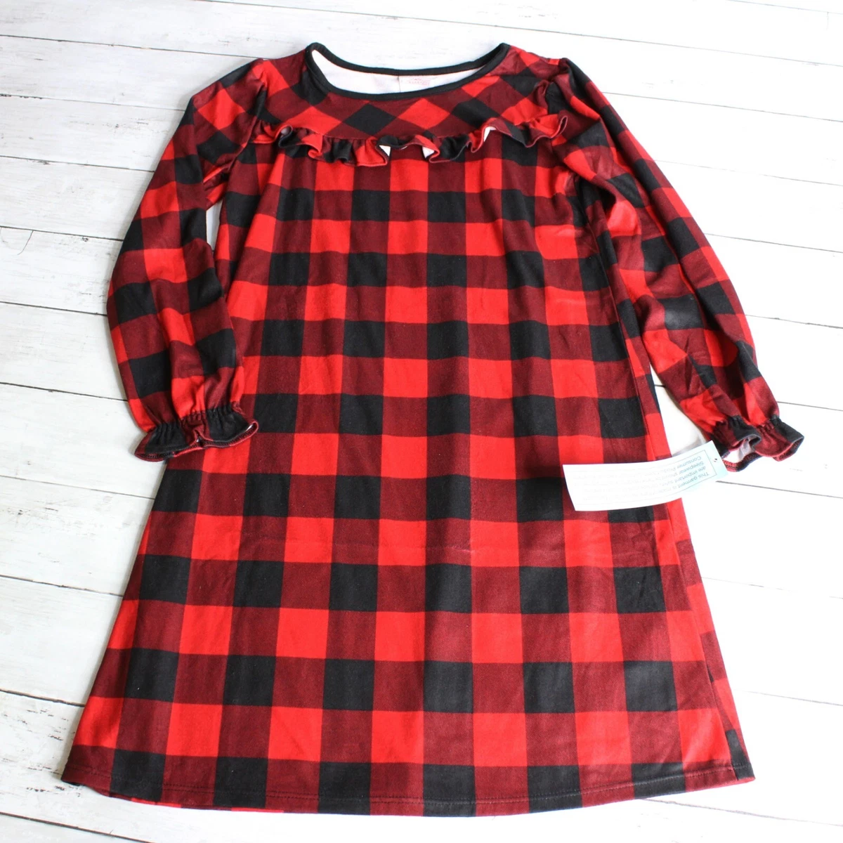Girls buffalo check nightgown sales