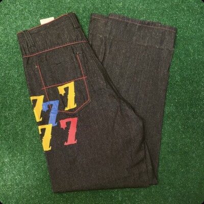 Vintage Y2K Akcess 777 Baggy Skater Grunge Jeans VTG Mens Size 34 Dark Wash Rare