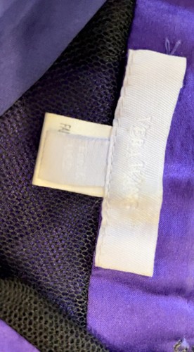 Purple Vera Wang Dress Bustier Silk with Black Belt. US 2 / 36 - Picture 4 of 7