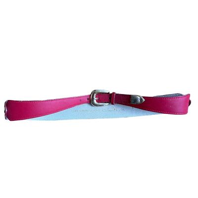 Dior, Christian Dior \'80s, 90s Red and Black Leather Belt Small 1980s Red Leather Womens Christian Dior Belt 30005 Size  main image 4