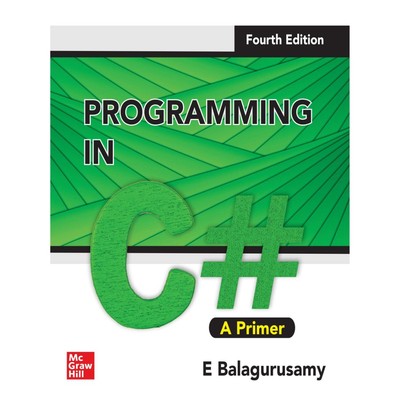 Programming In C#, 4Th Edn by Balagurusamy NEW Paperback