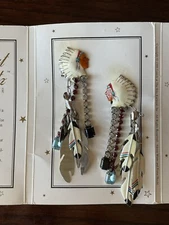 Lunch at the Ritz Head Dress Vintage Clip on Earrings