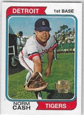 NORM CASH DETROIT TIGERS 2001 TOPPS ARCHIVES (1974 STYLE) BASEBALL CARD