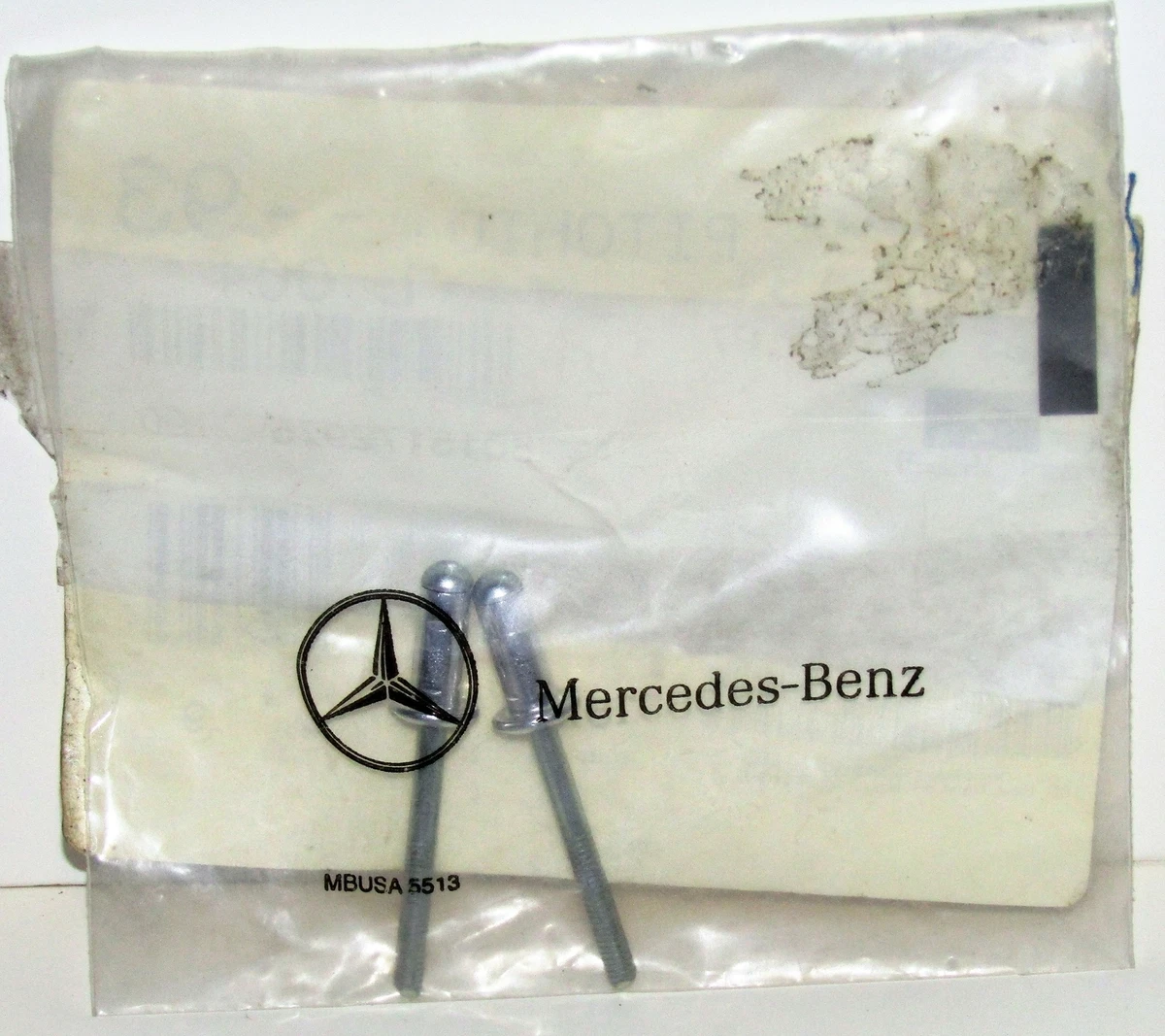 NEW GENUINE MERCEDES BENZ UPPER RAIL RIVET LOT OF 2 OEM PART NO. A 