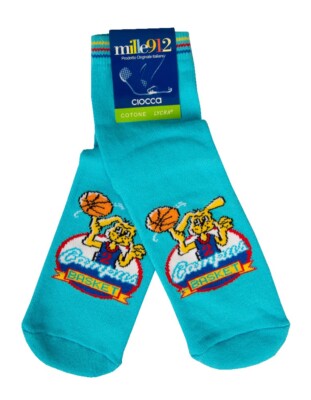 CIOCCA mille912 Socke, ein Paar kurze, rutschfeste Socken aus Baumwolle und Lycr