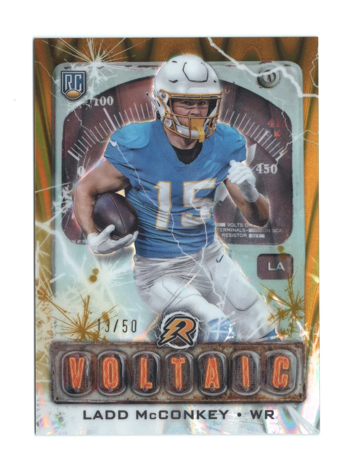 Ladd McConkey Topps Resurgence Voltaic #V12 Pink Power Surge