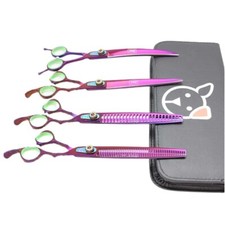 Dog and Cat Grooming Sharp Shears 8 Purple Titanium Choose Type or Full Set