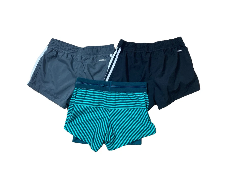 Womens Lot of 3 Athletic Running Shorts Size XS Nike & Adidas Green Gray Black - Image 3 of 3