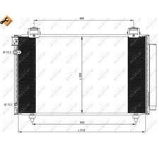 Condenser, Air Conditioning EASY FIT NRF 35592 for Toyota