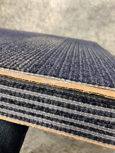 New Carpet Tiles Commercial Grade Blue Squares 24 x 24 Vinyl Back Flooring USA - Picture 4 of 8