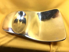 Nambe' Neil Cohen Disign Stainless Steel Chip and Dip Server