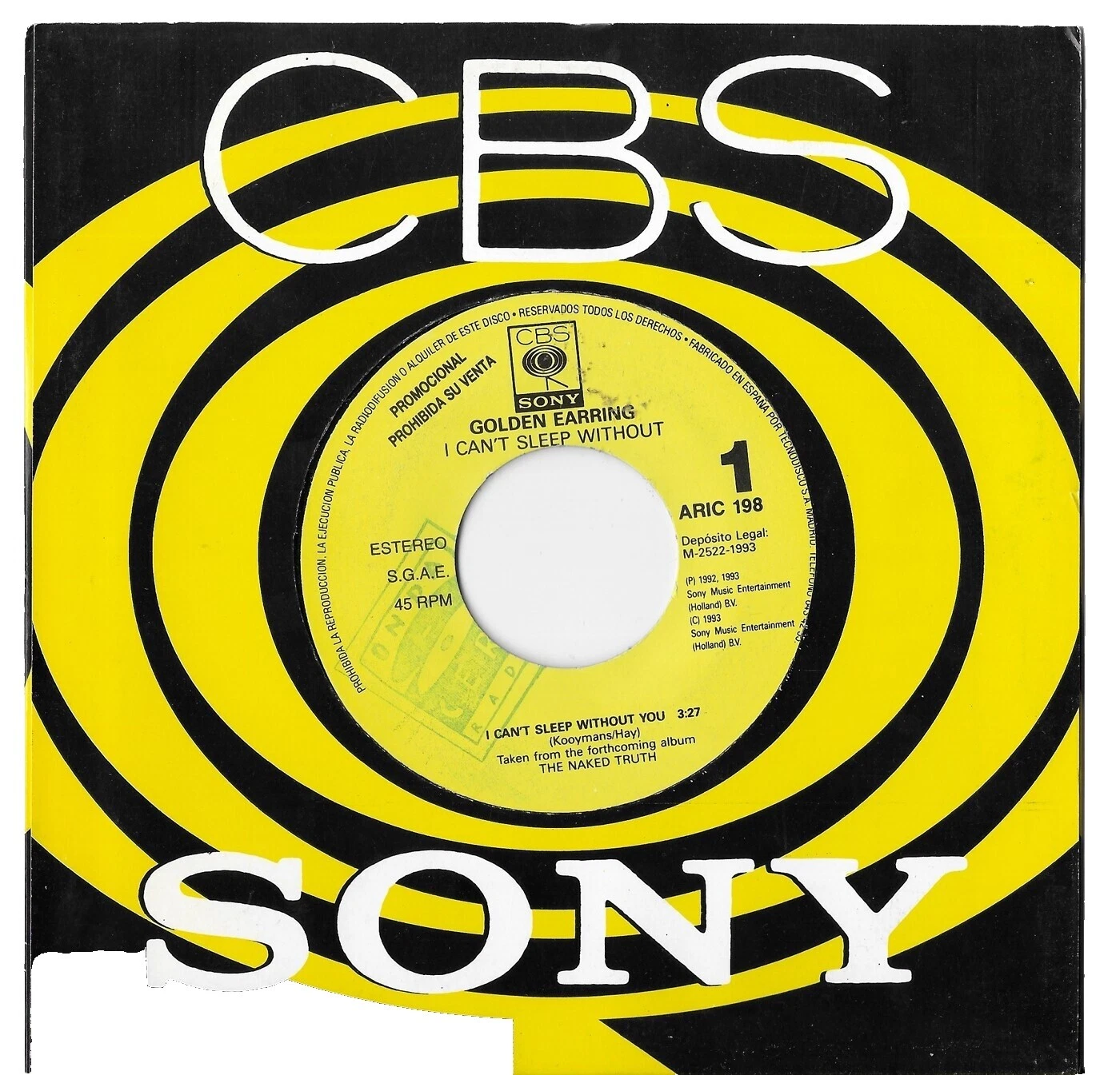 Golden Earring Excellent (EX) Sleeve 45 RPM Speed Vinyl Records