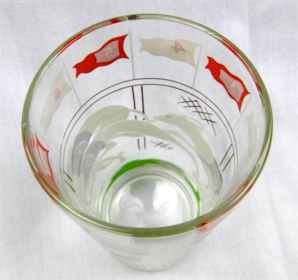 Vtg Boscul Velvet Peanut Butter Greyhound Racing 6 Drinking Glass