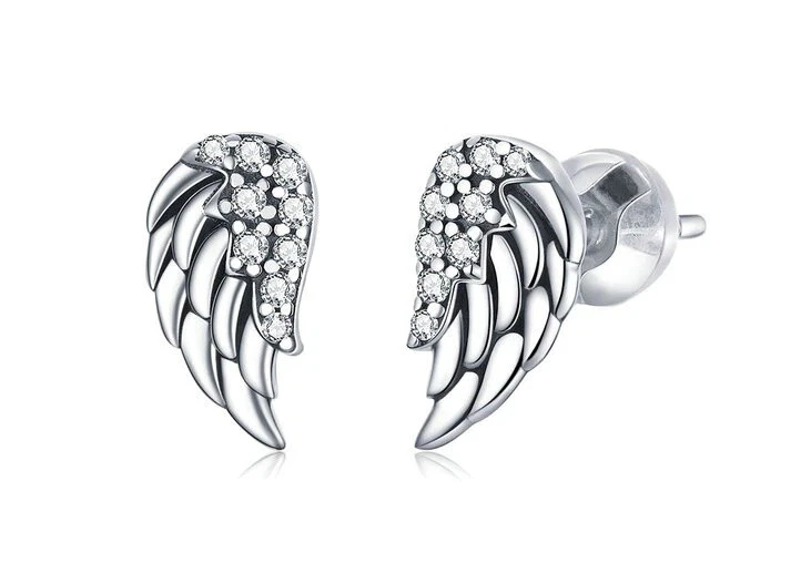 Pendientes Ala de Ángel - Memorial - Plata de Ley  Foto 2 de 4