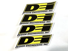 (4) Vintage DEI Design Engineering Inc Racing Stickers