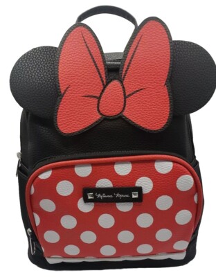 Disney Aldi Minnie Mouse Backpack Limited Edition Black/Red Hard