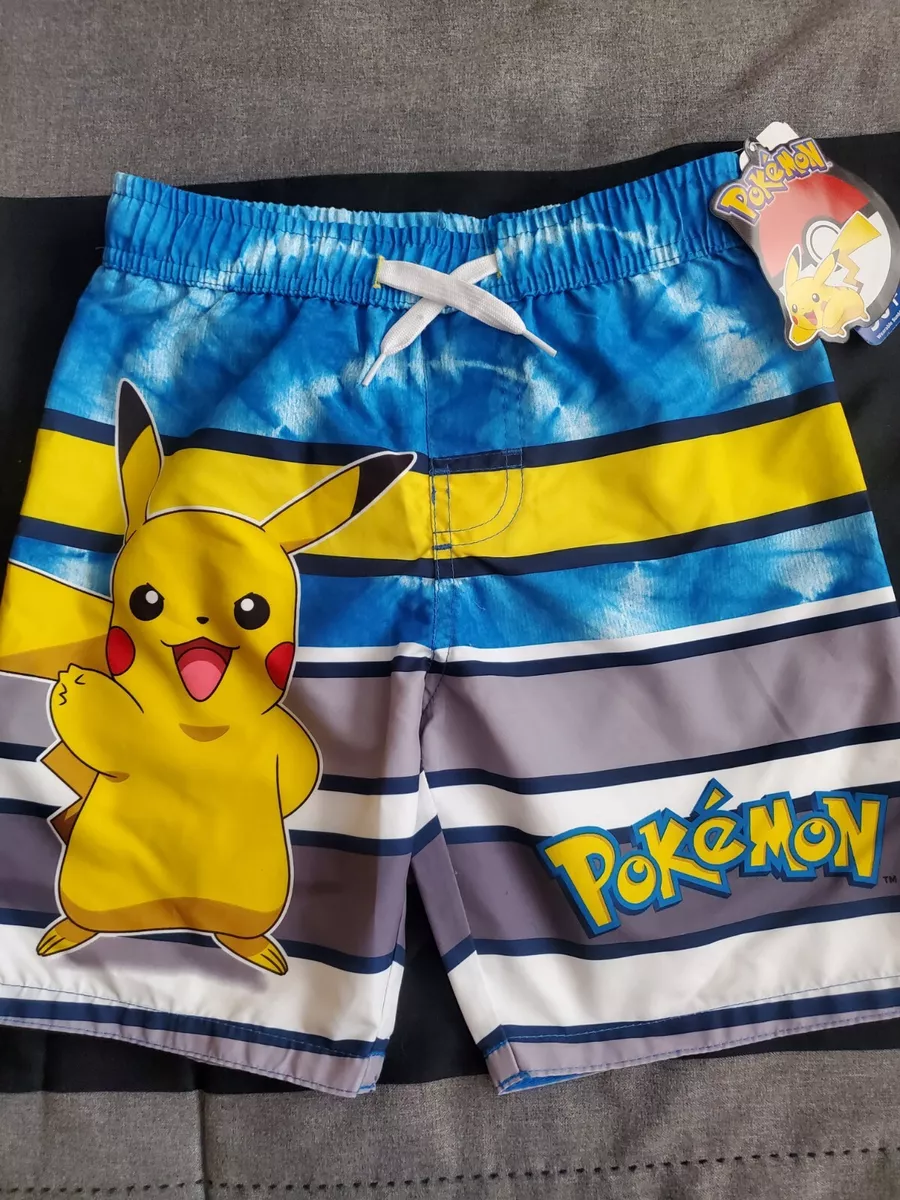 Pokemon Pikachu Little Boys Swim Trunks Bathing Suit Red 7