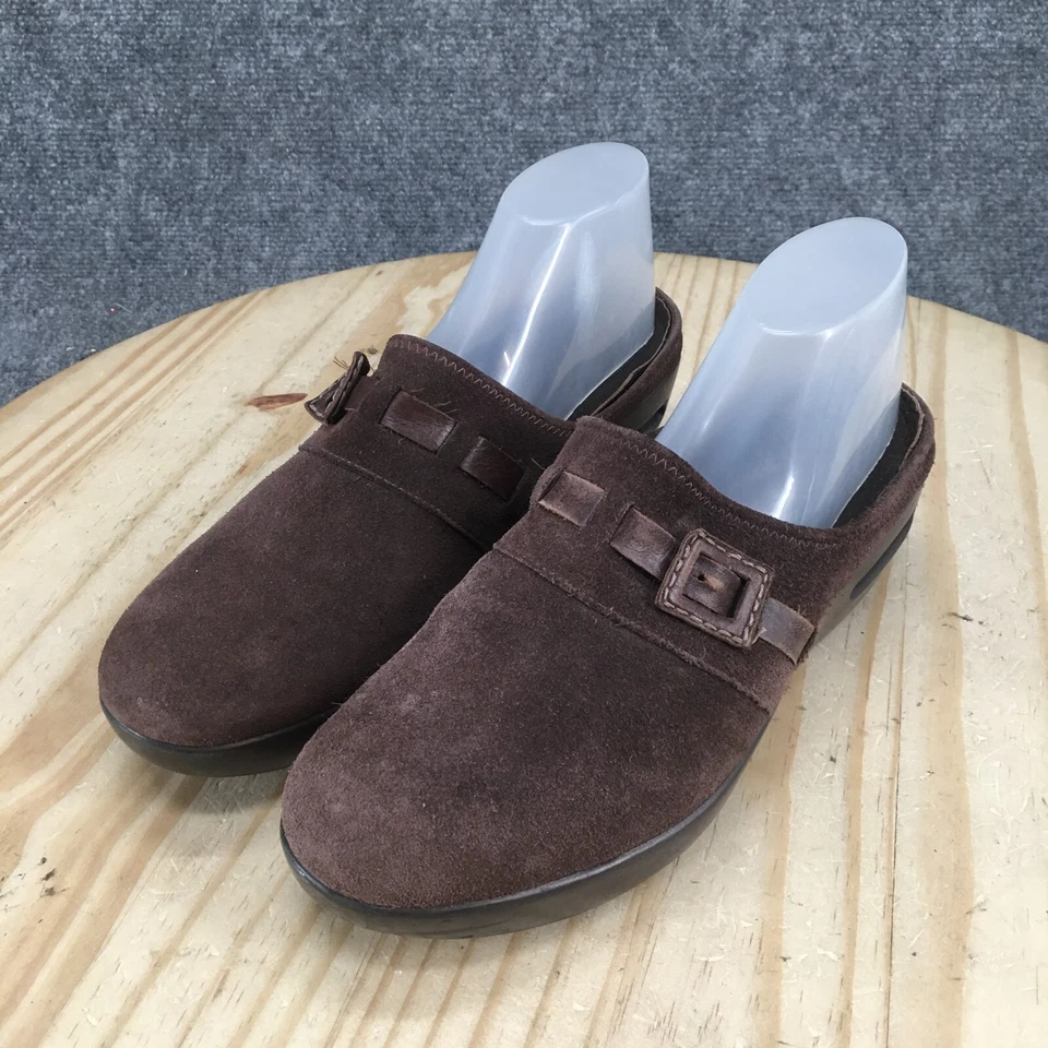 Zapatos Cole Haan para mujer 9.5 B Mule Slides cuña informales D22508 marrón gamuza sin cordones Foto 3 de 4