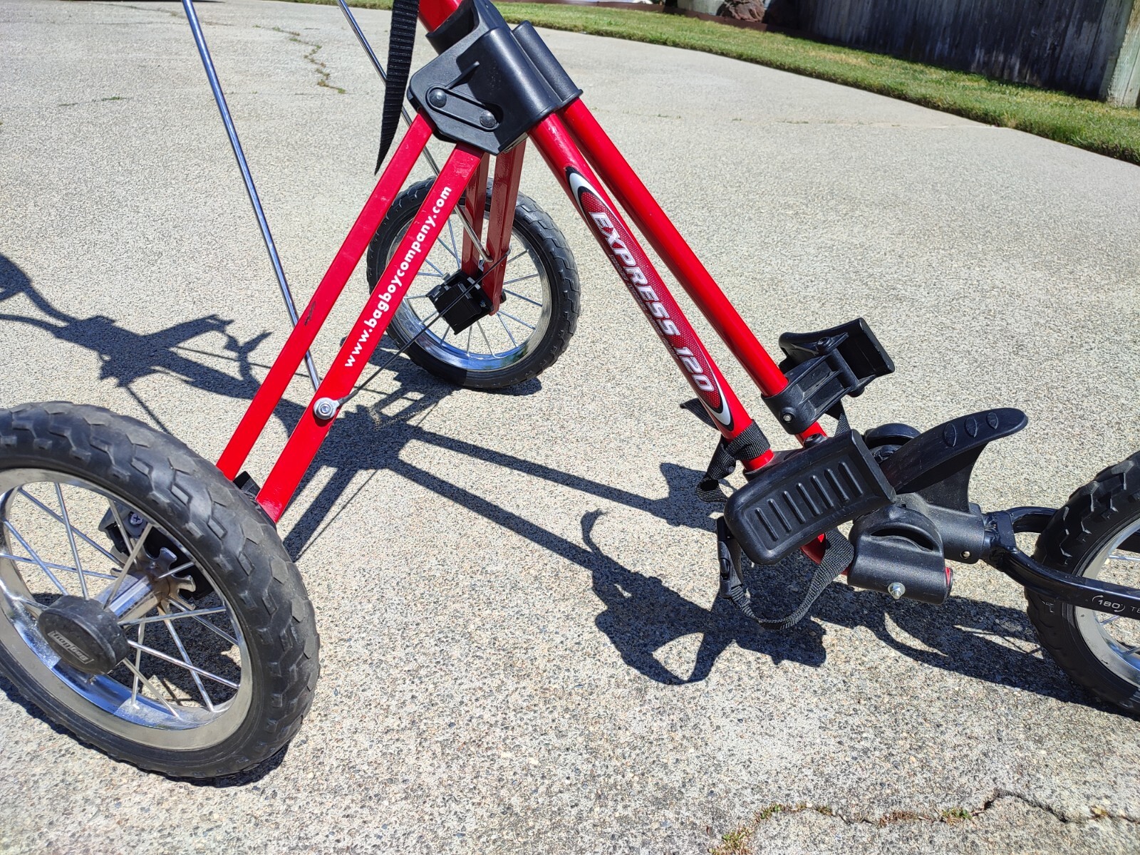 Bag Boy Express 120 3Wheel Push Golf Bag Cart Red eBay