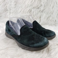 SKECHERS 14718 Black Suede Slip On Comfort Shoes Womens Size 9