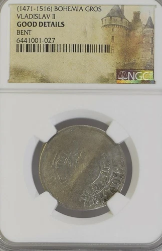 Vladislav II 1471 - 1516 AD. Bohemia Prague Silver GROSS. NGC G Details