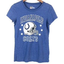 Indianapolis Colts Shirt Womens Medium Blue Short Sleeve NFL 