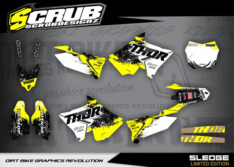 RESTYLE graphics RM125 RM250 2001 - 2008 Suzuki RM 125 250 Polisport ...