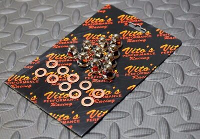 NEW Vito's Polished acorn head nuts + washers Yamaha Banshee Hemi Cool Head