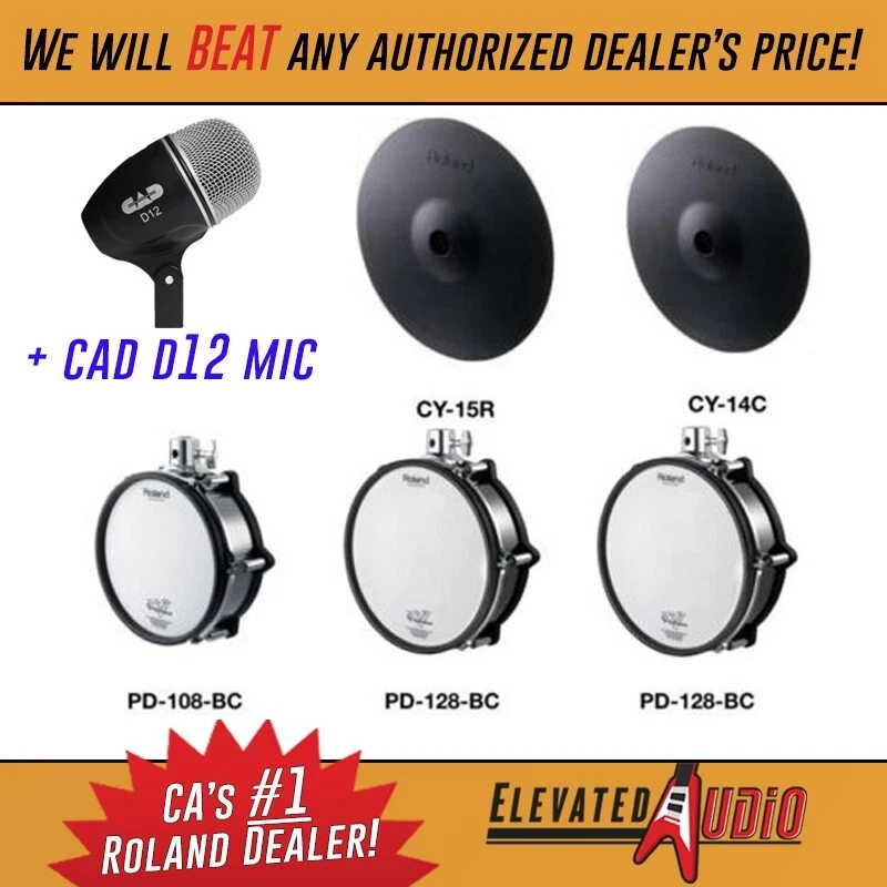 ROLAND TD 50KV V DRUM 3 TOM 2 CYMBAL PACK FREE MIC. UPGRADE a TD