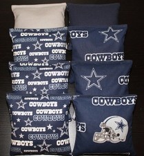 DALLAS COWBOYS 8 Cornhole Bean Bags ALL WEATHER Plastic Resin Filled Waterproof 