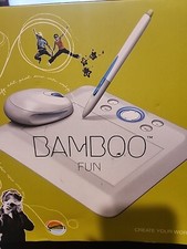Tablet with Pen, Mouse ART AND EDIT. Bamboo Fun White NIB Never Opened  503 