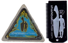 Sharkbaitsurfwax one  85 gr. bar COOL water surfboard wax & FLEXCOMB