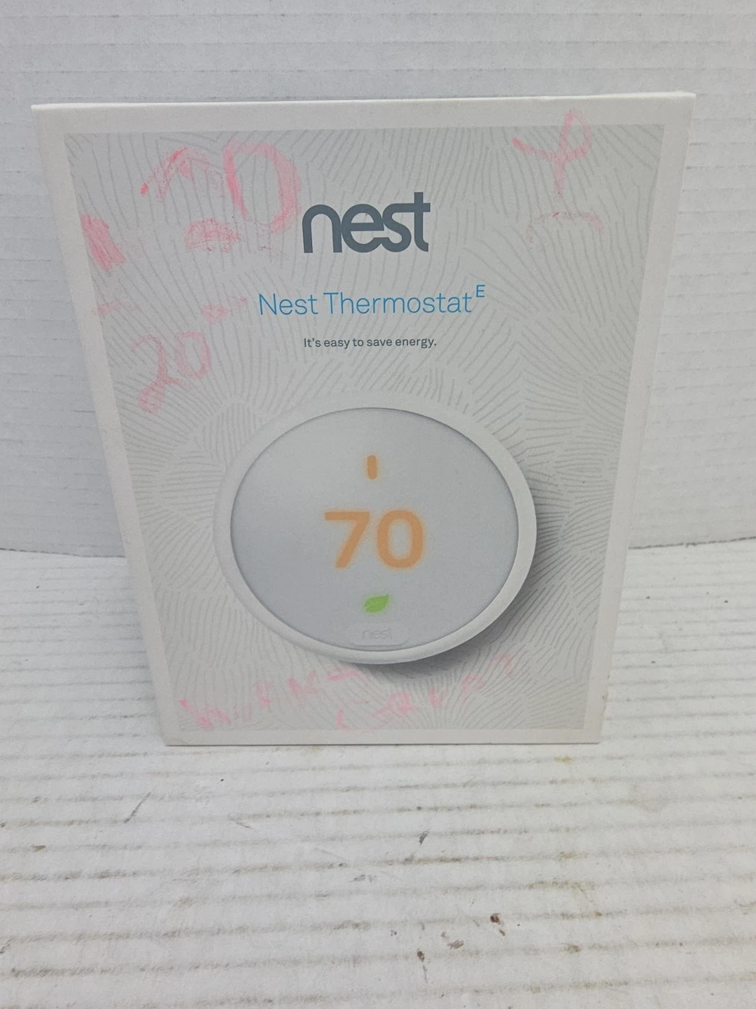 Google Nest E Smart Home Wifi Digital Programable Thermostat T4000ES Open Box