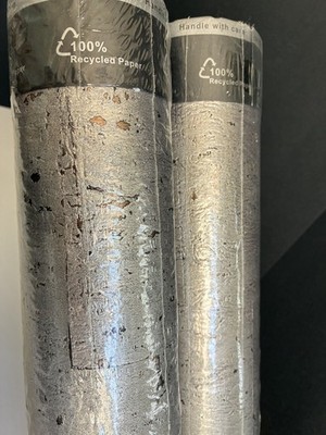 Candice Olson CZ2483 2 Double Rolls Natural Cork Metallic Charcoal & Gold 144SQF