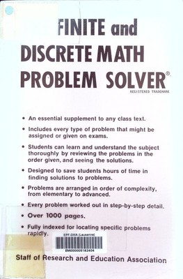The finite and discrete math problem solver Staff of Research and Education Asso