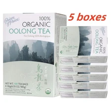 100% Organic Oolong Tea- 5 Boxes-100 Tea Bags Each Box -invigorating Tea