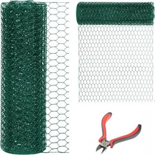 24'' x 150' Green Chicken Wire Fencing, 1 inch Chicken Wire and 19 Gauge Poul...