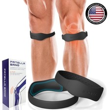 2 Pack Silicone Knee Patellar Tendon Support Strap for Ultimate Pain Relief