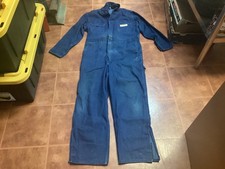 VINTAGE BIG MAC J C PENNYS BLUE COVERALLS 46 R LONG SLEEVE USED LITTLE ALL ORIGI