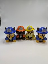 Paw Patrol Rubber Bath Squirter Toys Marshall Rubble Lot of 4