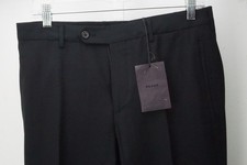 Prada Solid Black Wool Mens Dress Pants Trousers 48 EU Brand NEW